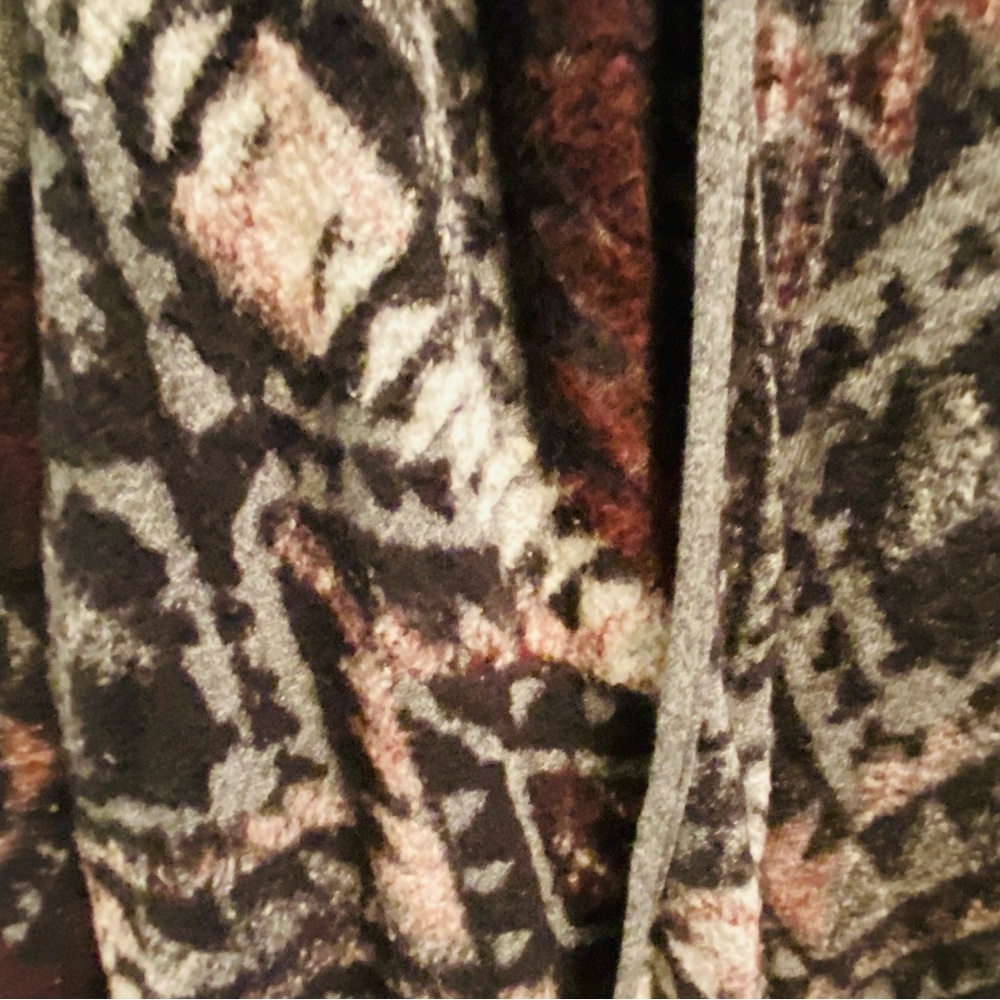 Lucky Brand Southwest Print Blanket Fringe Open Cardigan Western - Picture 5 of 5